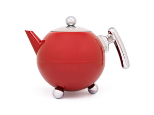 41 fl oz Teapot SS Carmine Red BELLA RONDE