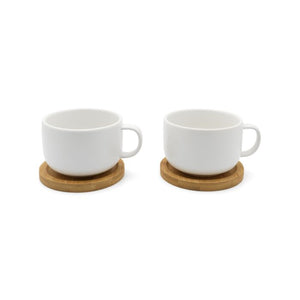 Tea cup Umea, white, set of 2