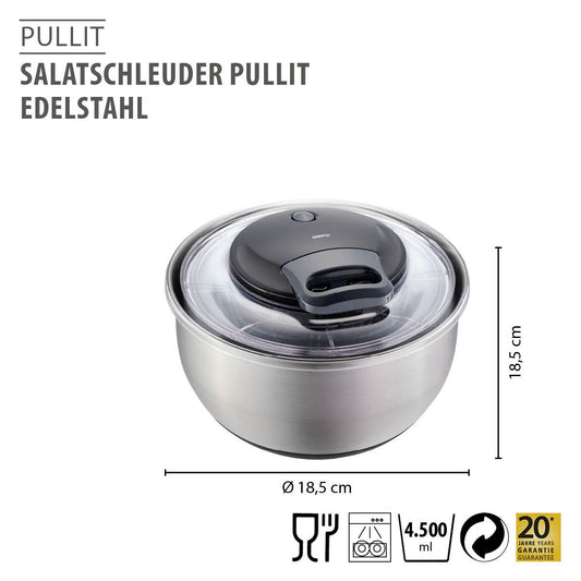 Salad spinner PULLIT, Stainless steel Ø 24 Cm