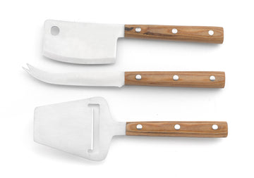 REGGIO CHEESE SET WITH LIGHT HANDLE