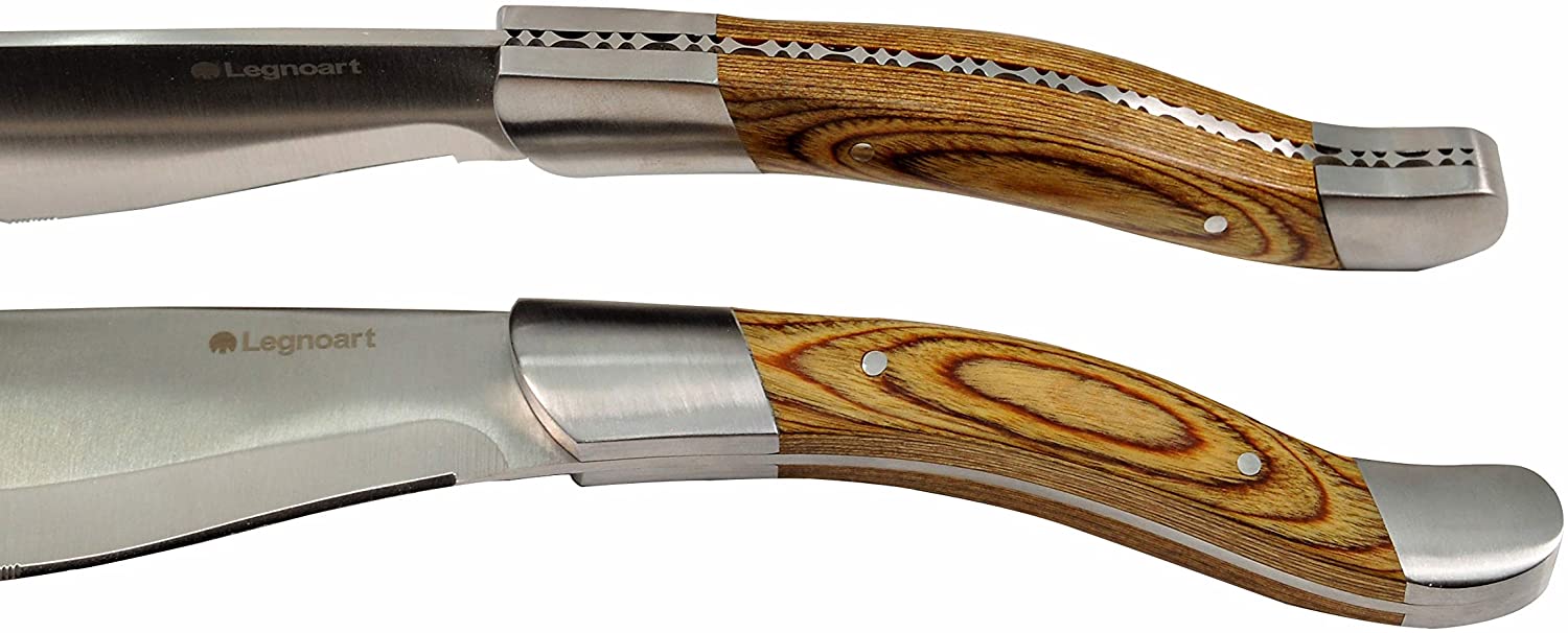 Angus Stainless Steel Steak 4-Piece Knife Set with Stamina Wood Handle SK-20