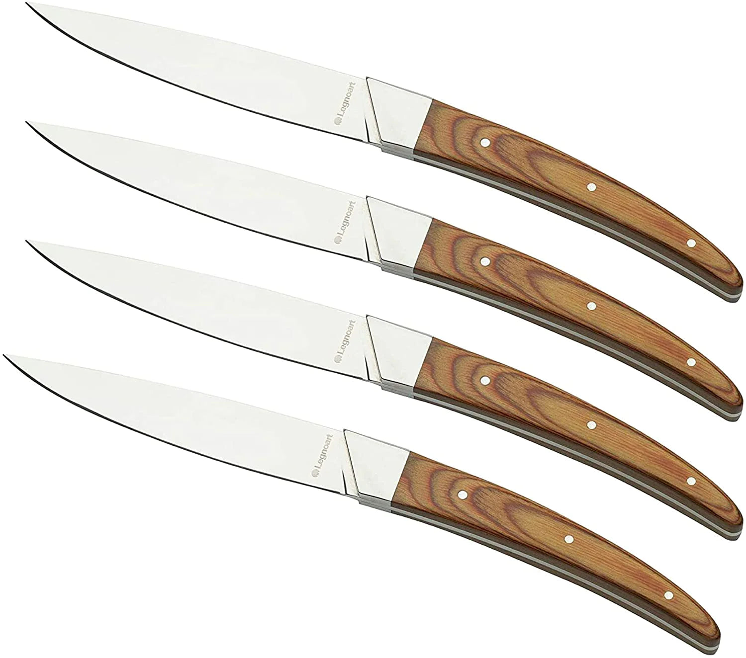 Porterhouse 4-piece Steak Knife Set with Natural Wood Handle SK-7B