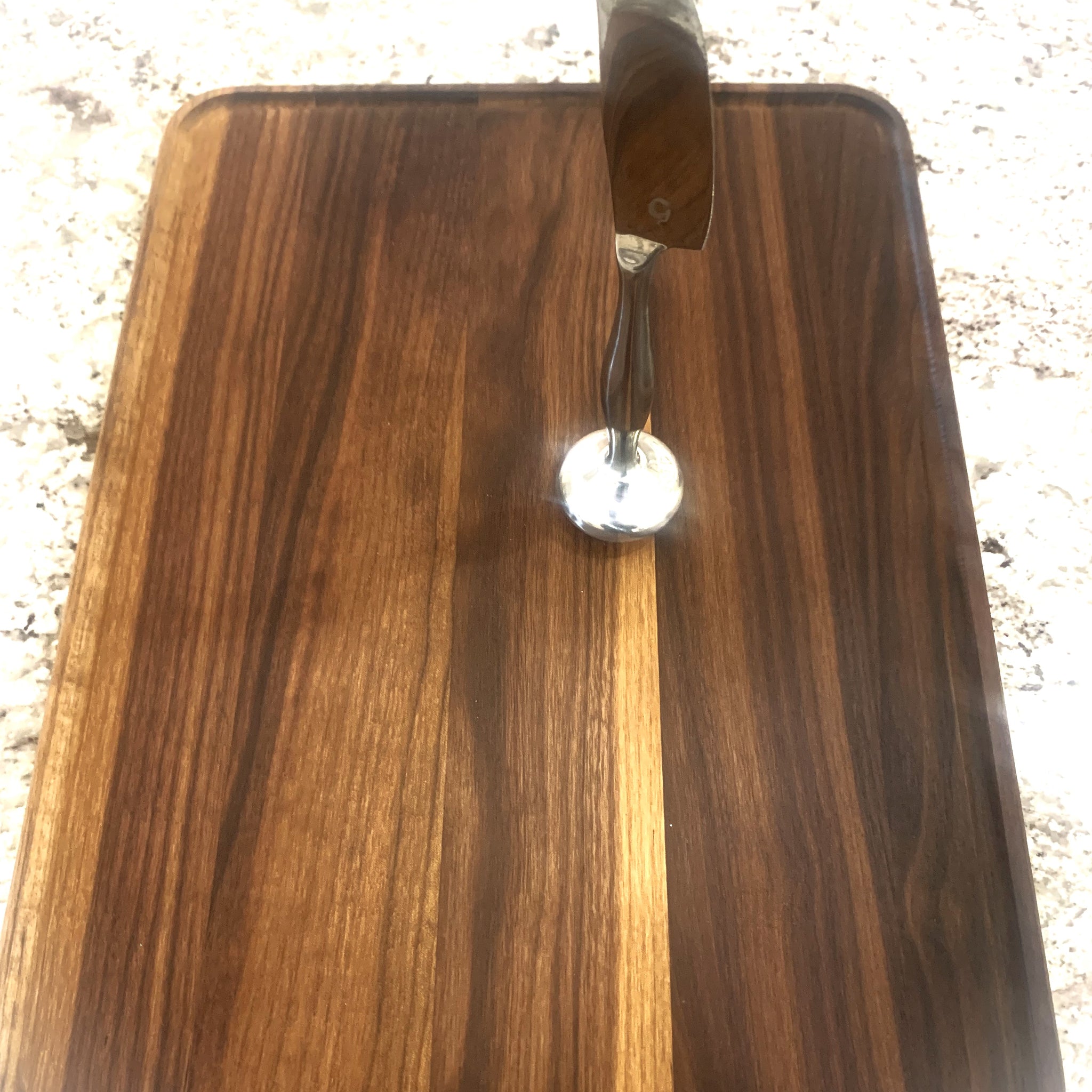 Standing Cheese Knife and Walnut Board Bundle M