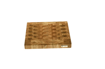 BUTCHER CHOPPING BOARD END GRAIN NATURAL OAK WOOD