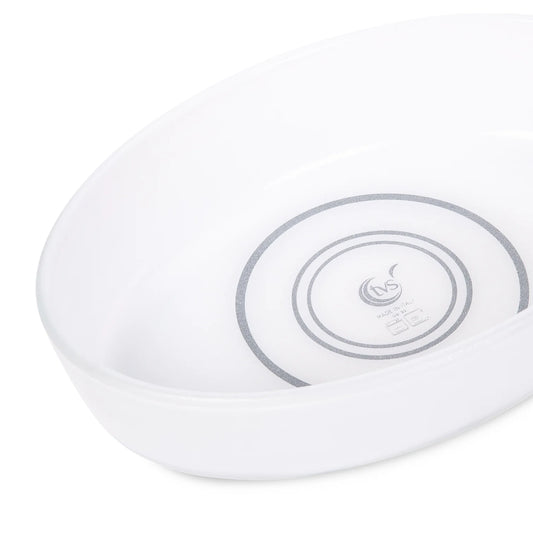 SINTESI COATED GLASS  8.5" x 12" MEDIUM OVAL BAKING DISH