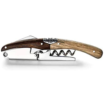 Primitivo Sommelier Corkscrew with with Solid Oak and Wenge Wood Handle WF-3BC