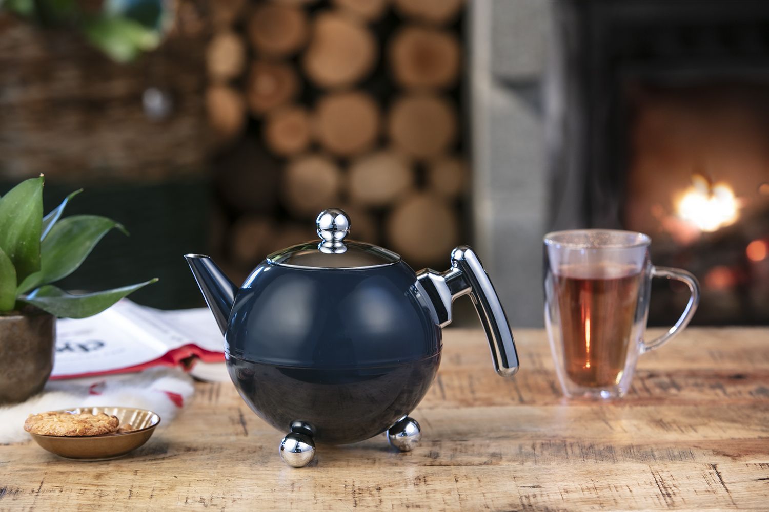 Teapot Duet® Bella Ronde 1.2L, Oxford Blue