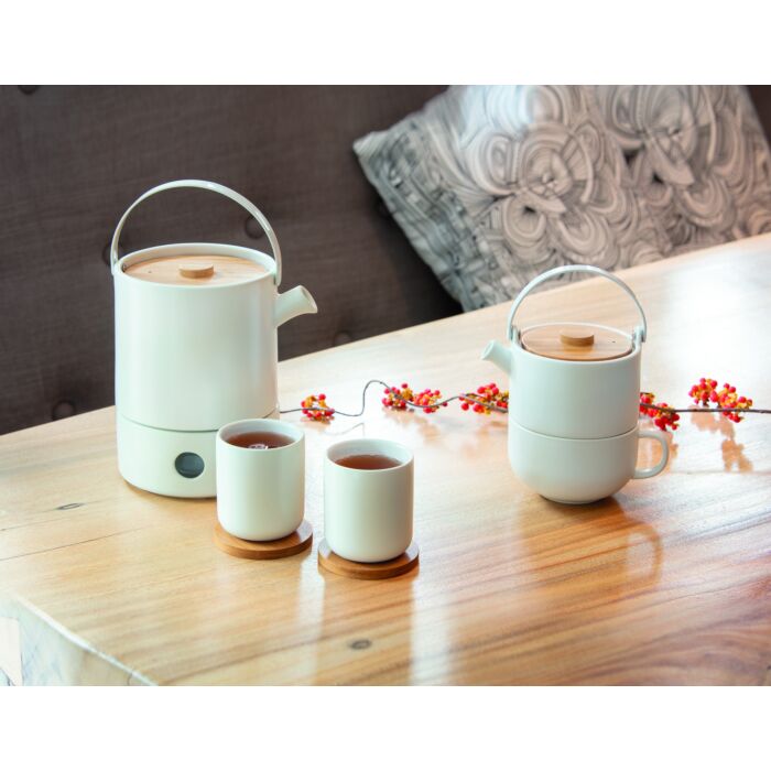 Tea mug Umea, white, set of 2