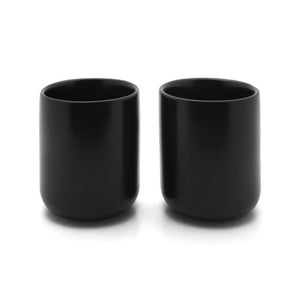 Tea mug Umea, black, set of 2