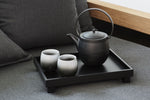 Load image into Gallery viewer, Giftset Sendai, cast iron, black, with 2 porcelain mugs
