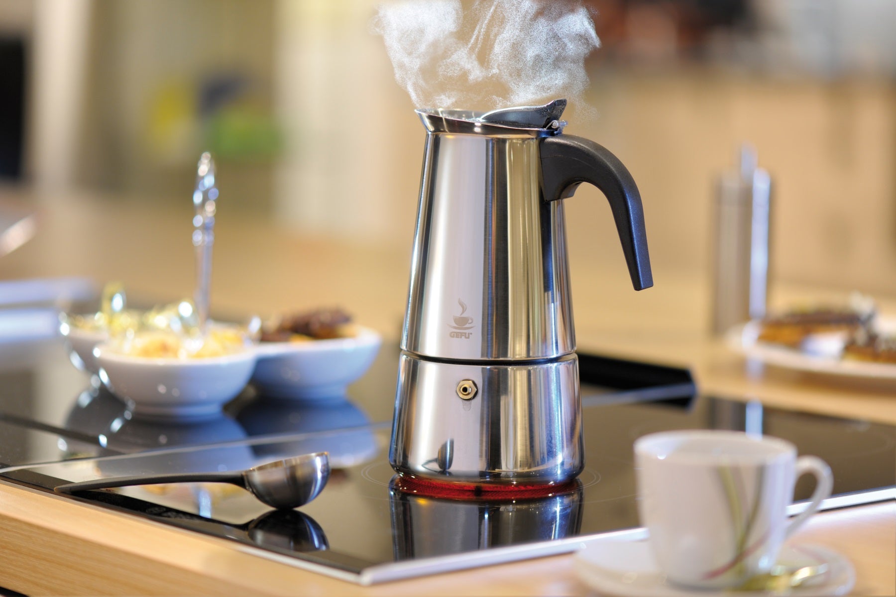 GEFU Espresso Maker Stainless Steel EMILIO 4 Cup 16150 – Gourmet  Kitchenworks