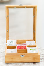 Load image into Gallery viewer, 9 Compartment Tea Box with Window Bamboo

