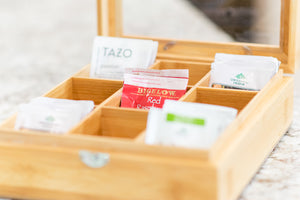 9 Compartment Tea Box with Window Bamboo
