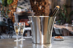 Load image into Gallery viewer, Champagne cooler single walled with grips, stainless steel
